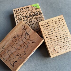 3-pack Wood block Stamps